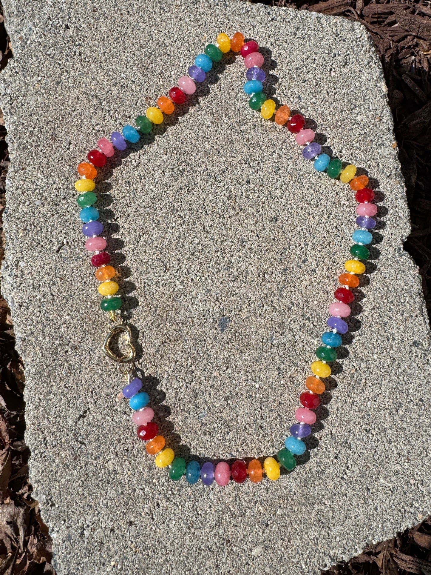 Confetti Rainbow Hand Knotted Necklace