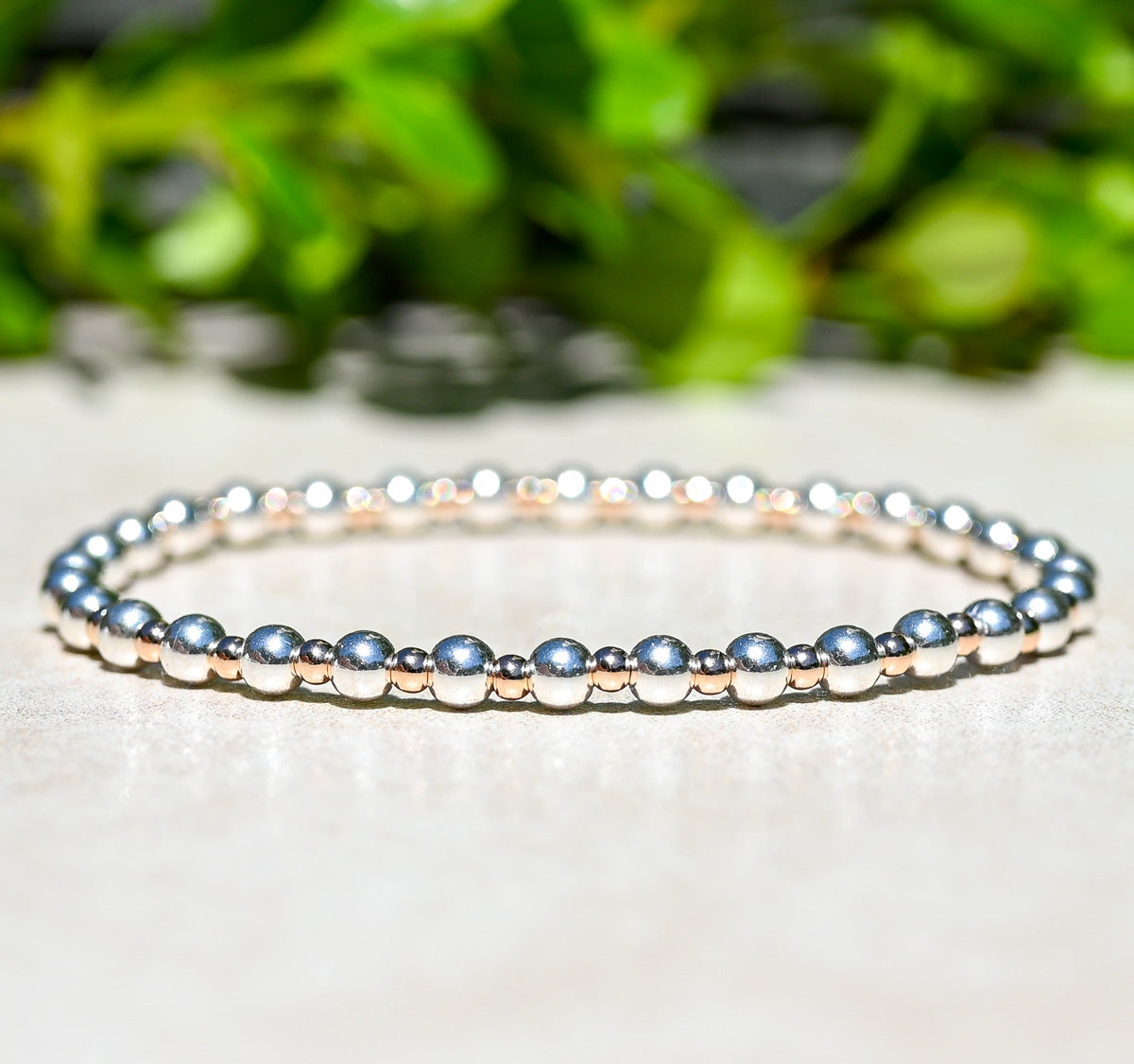 The Mixed Metals Everyday Bracelet Featuring Rose Gold, Gold and Sterling Silver