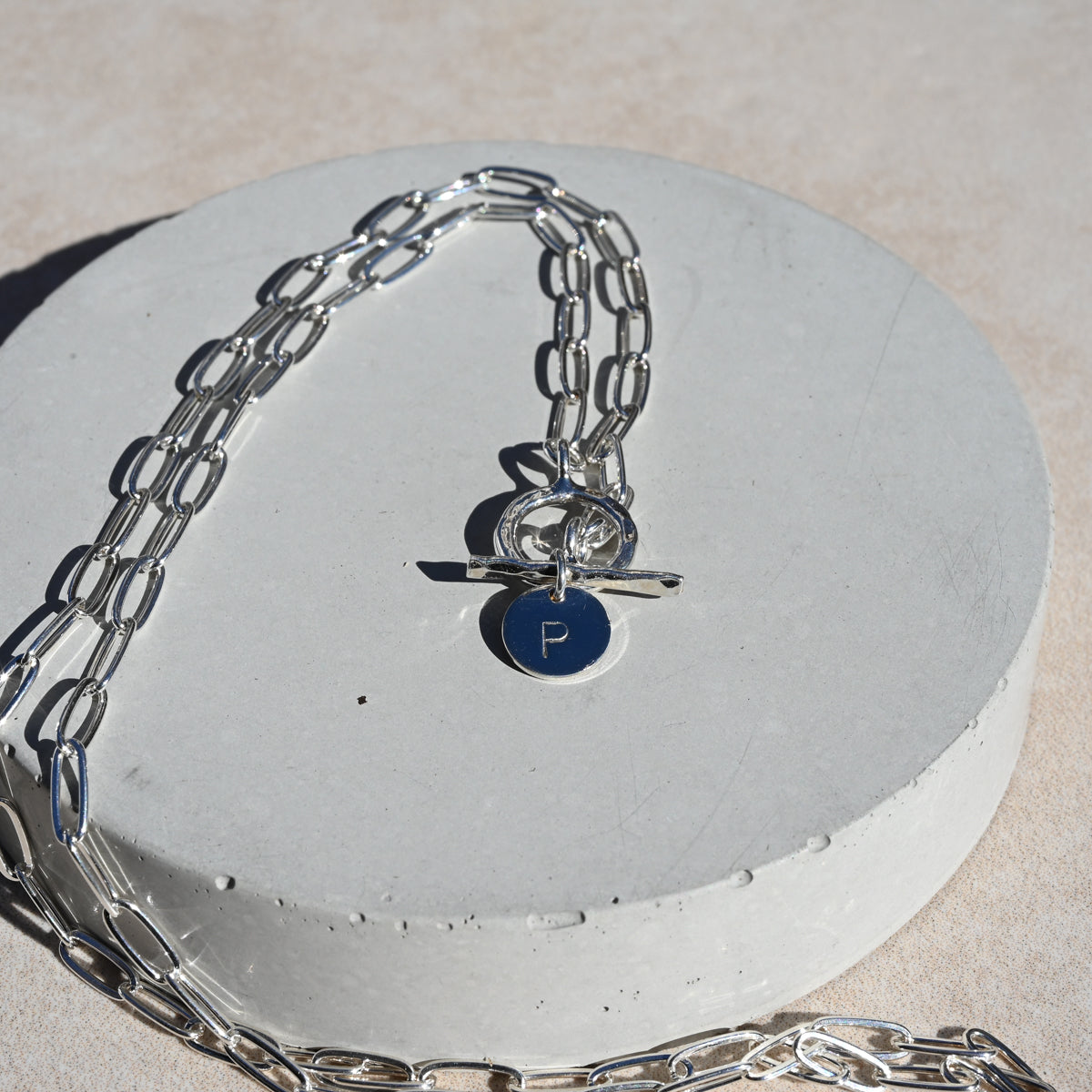 Sterling Silver Paperclip Chain Personalized Necklace