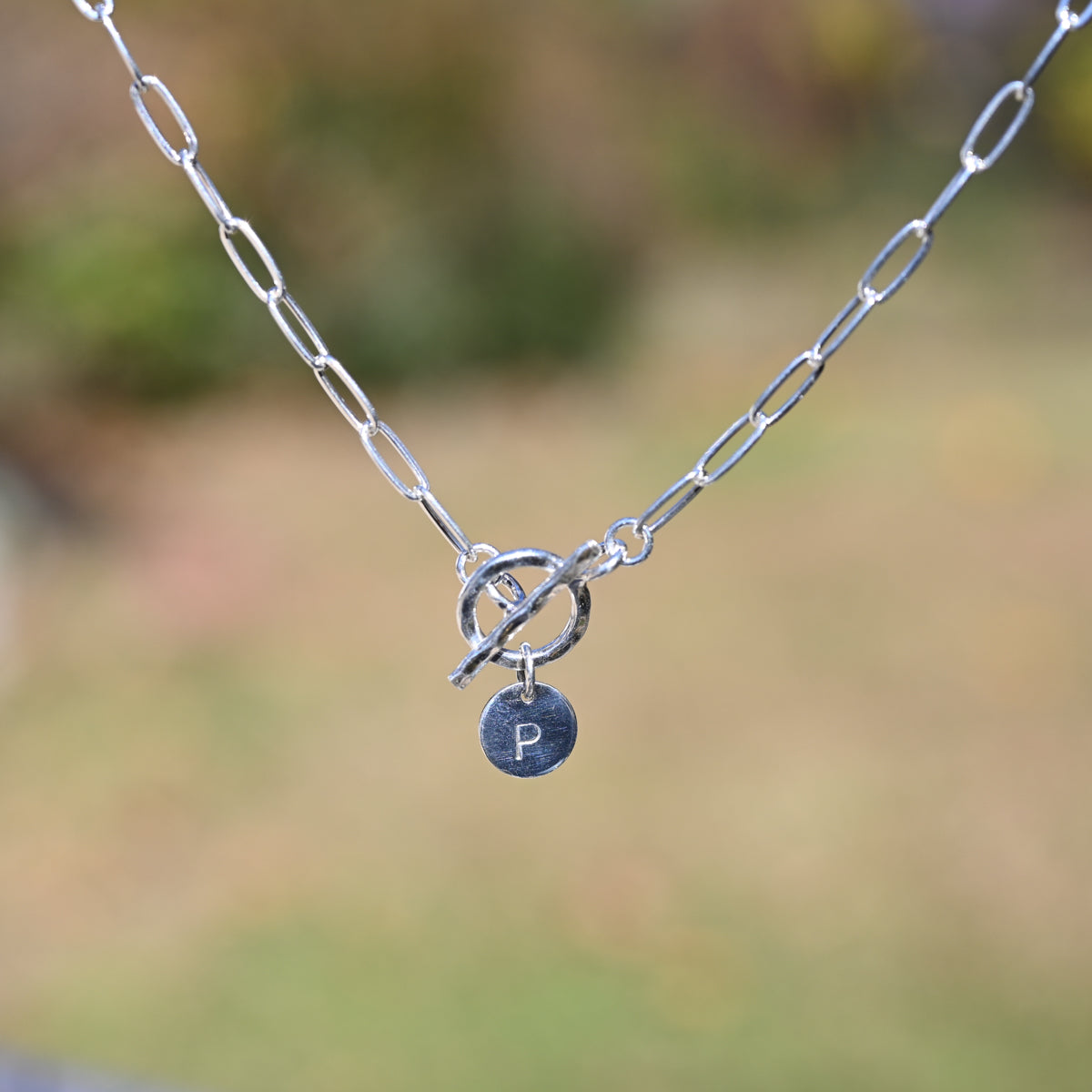 Sterling Silver Paperclip Chain Personalized Necklace