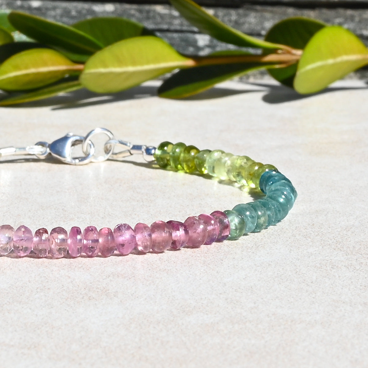 Calabar Watermelon Tourmaline October Birthstone Bracelet