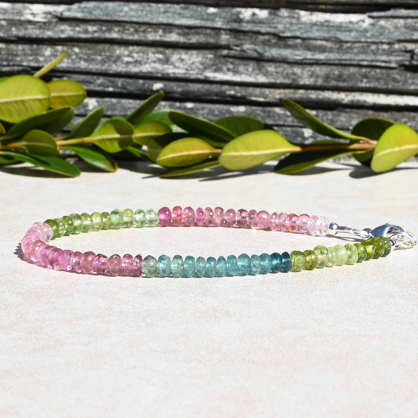 Calabar Watermelon Tourmaline October Birthstone Bracelet