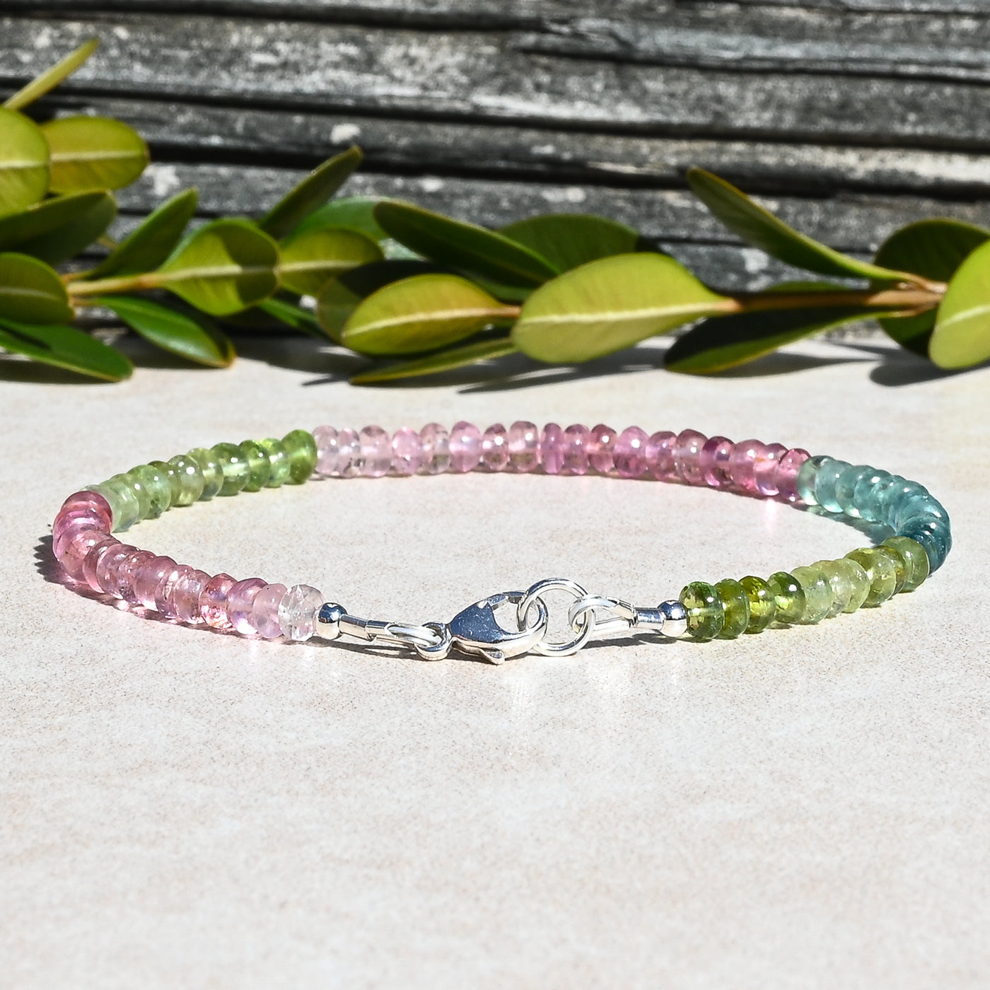 Calabar Watermelon Tourmaline October Birthstone Bracelet