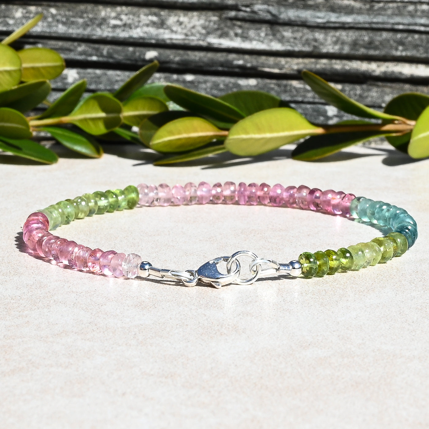 Calabar Watermelon Tourmaline October Birthstone Bracelet