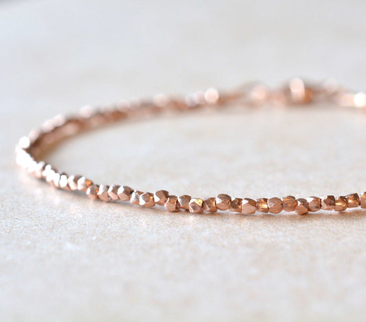 Karen Hill Tribe Rose Gold Vermeil Beaded Bracelet Zoom