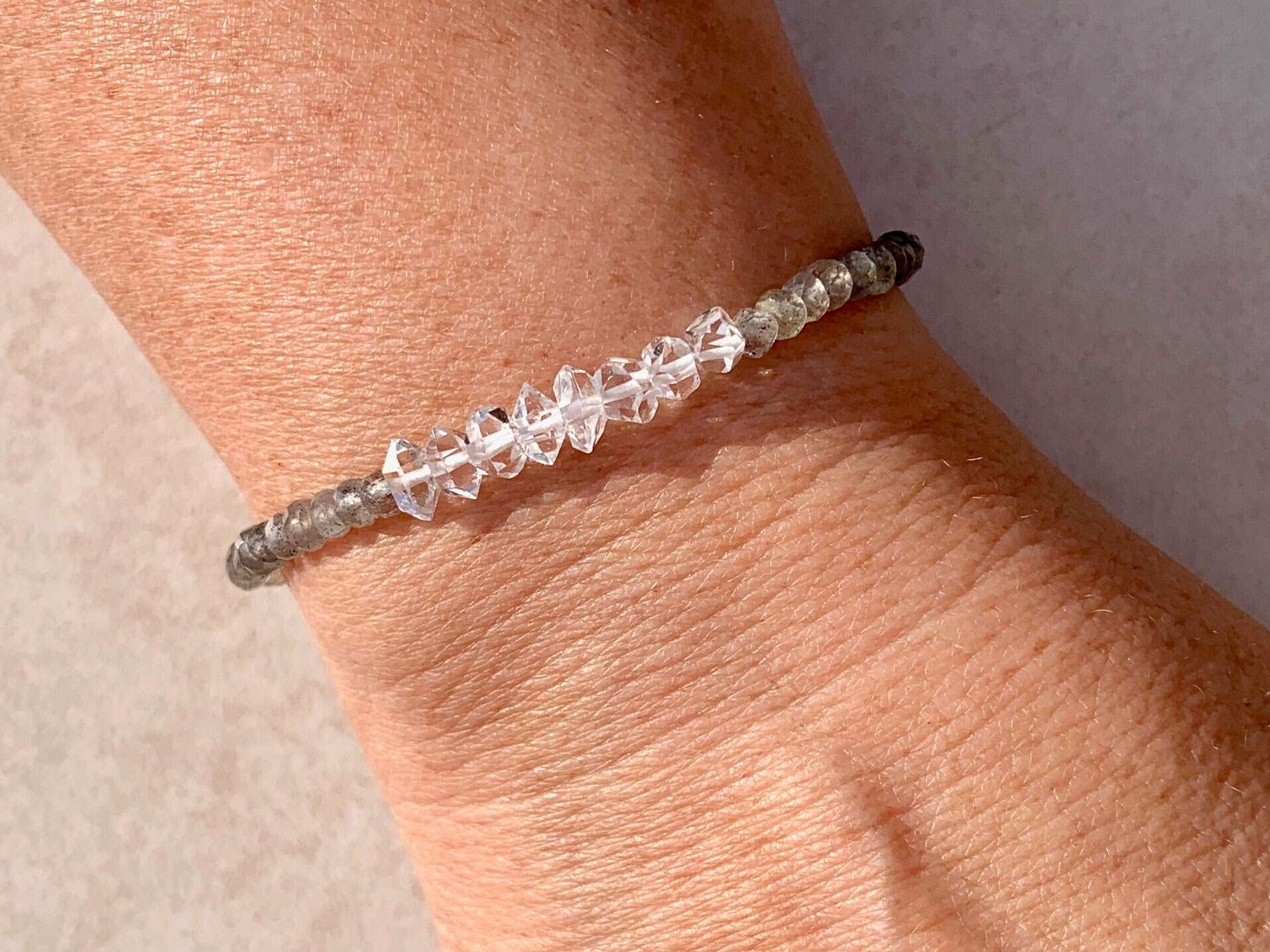Herkimer Diamond Gemstone Bracelet