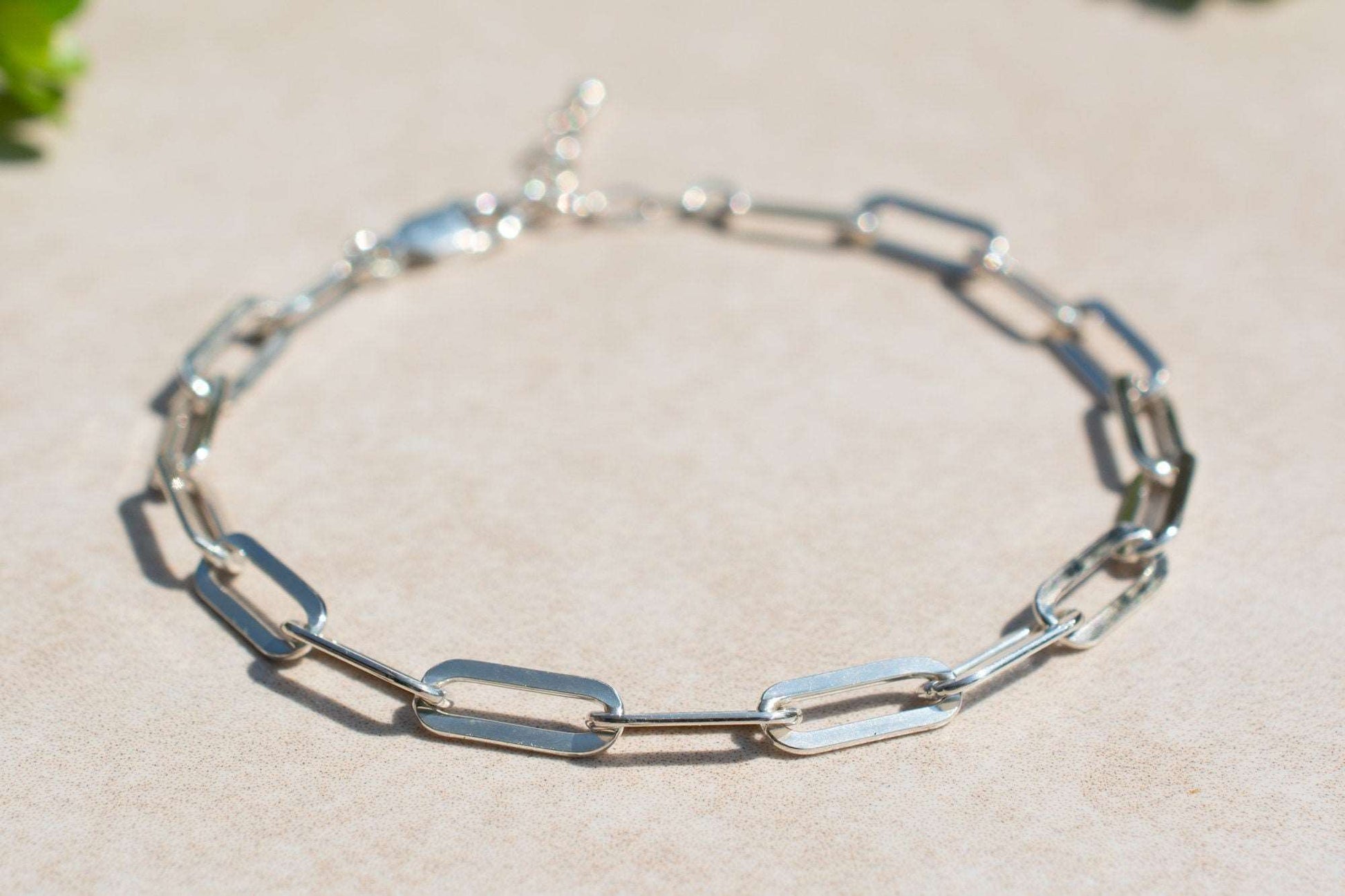 Sterling Silver Paperclip Chain Bracelet
