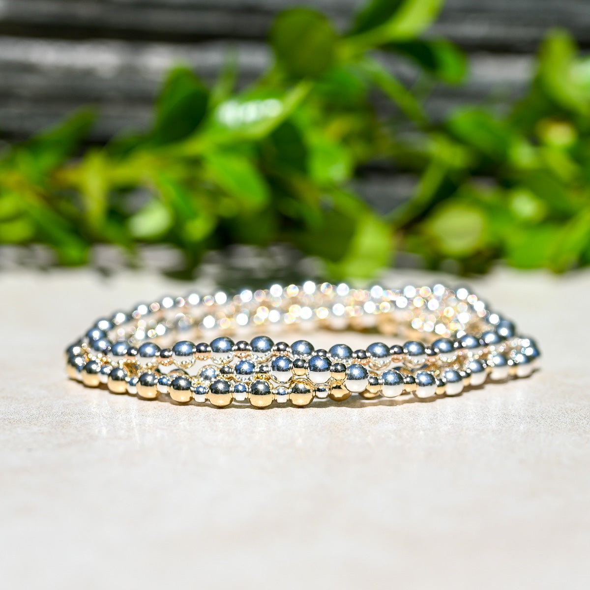 The Mixed Metals Everyday Bracelet Featuring Rose Gold, Gold and Sterling Silver