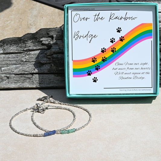 Pet Rainbow Bridge memorial Bracelet - Custom Made
