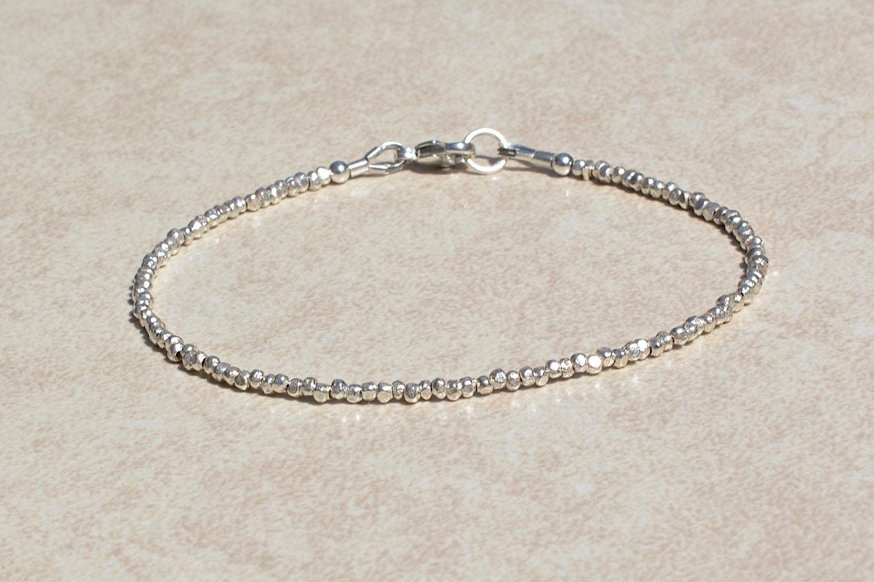 Silver Beaded Bracelet - Karen Hill Tribe Jewelry
