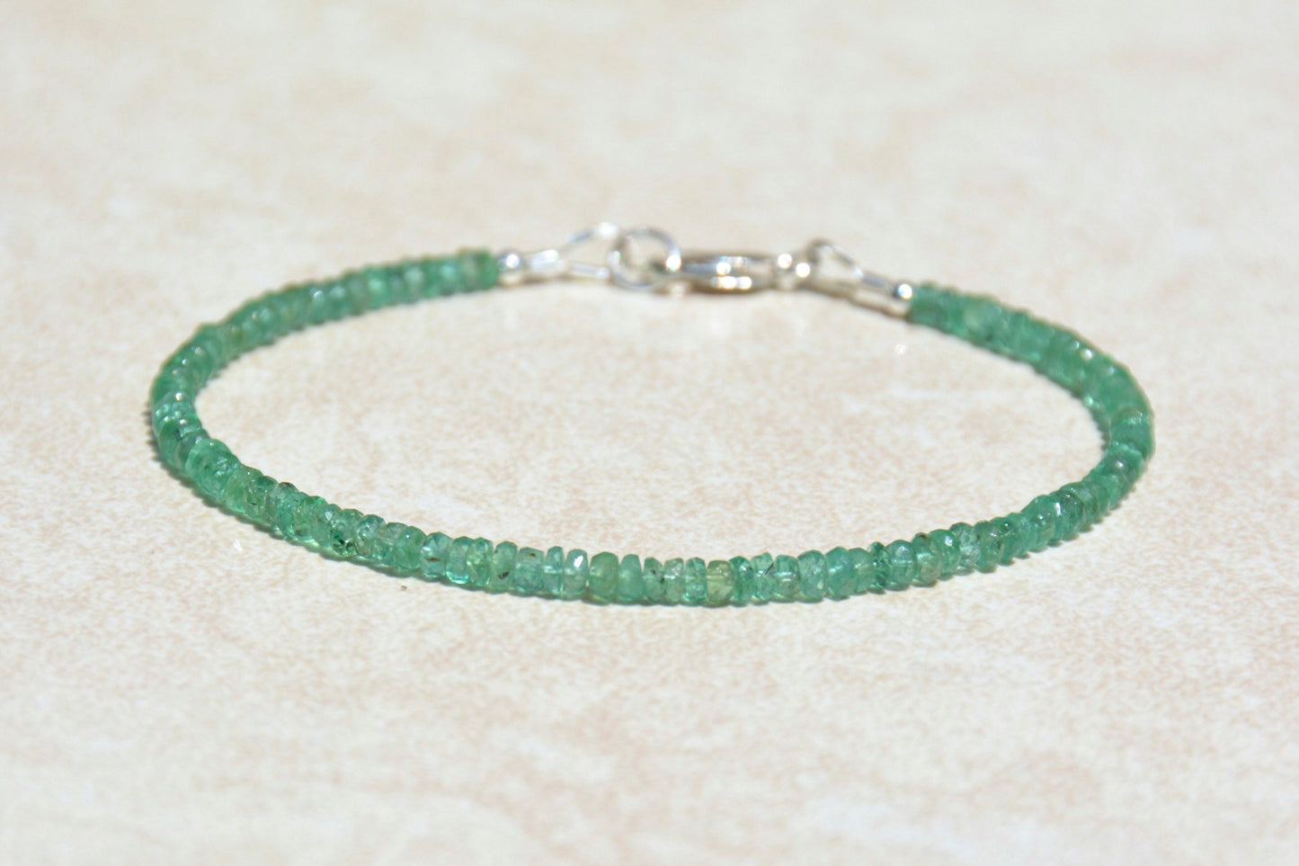 May Birthstone Zambian Emerald Bracelet