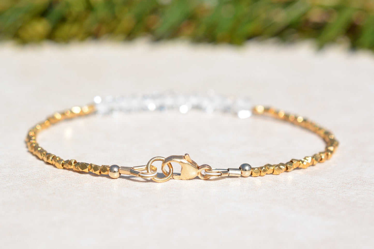 Herkimer Diamond Gemstone Bracelet