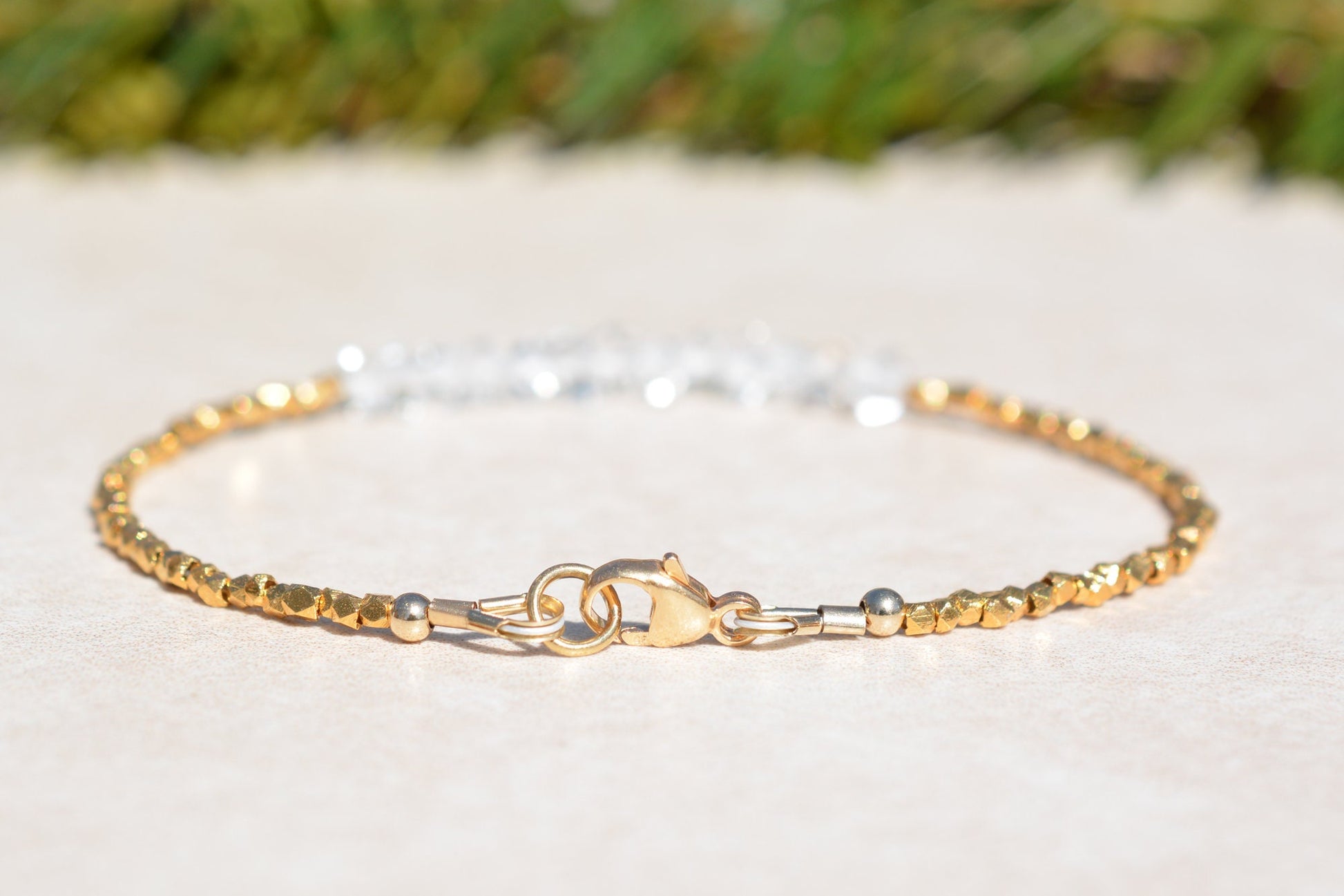 Herkimer Diamond Gemstone Bracelet