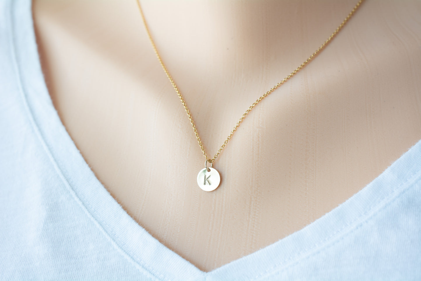 Personalized Gold Initials Pendant Necklace