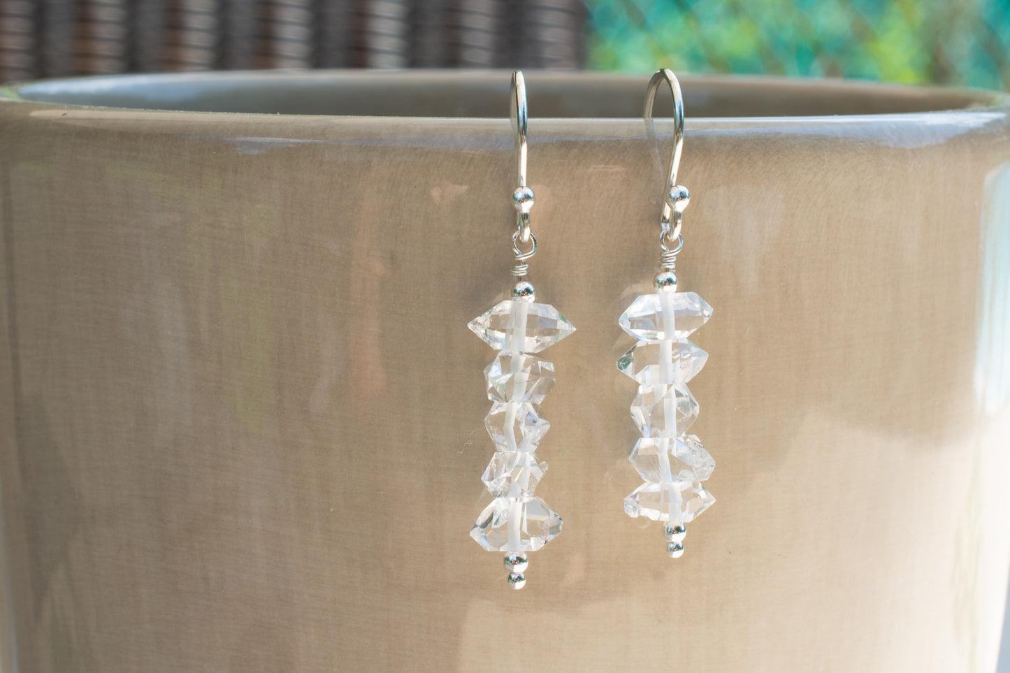 Herkimer Diamond &amp; Sterling Silver Earrings