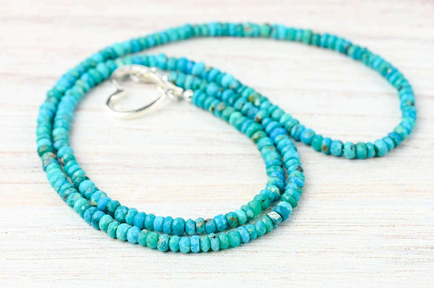 Sleeping Beauty Arizona Turquoise Beaded Necklace