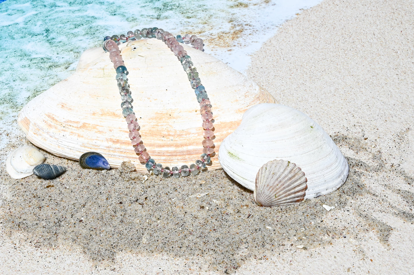 Hand Knotted Aquamarine Necklace