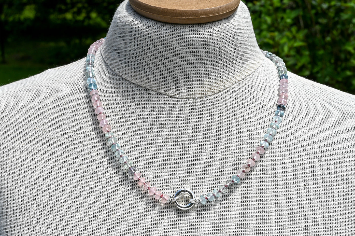 Hand Knotted Aquamarine Necklace