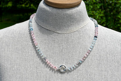 Hand Knotted Aquamarine Necklace