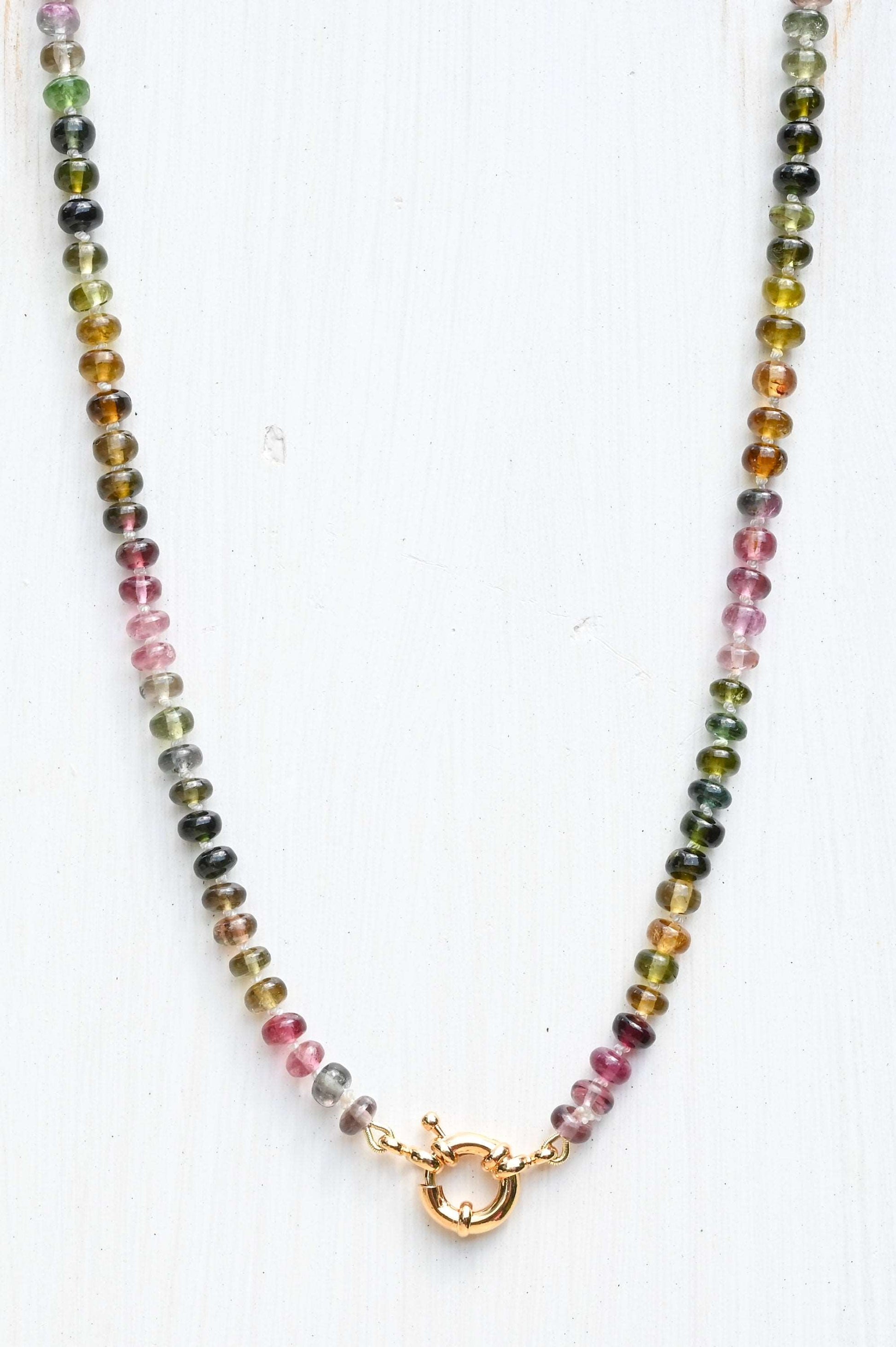 Hand Knotted Tourmaline Gemstone Necklace