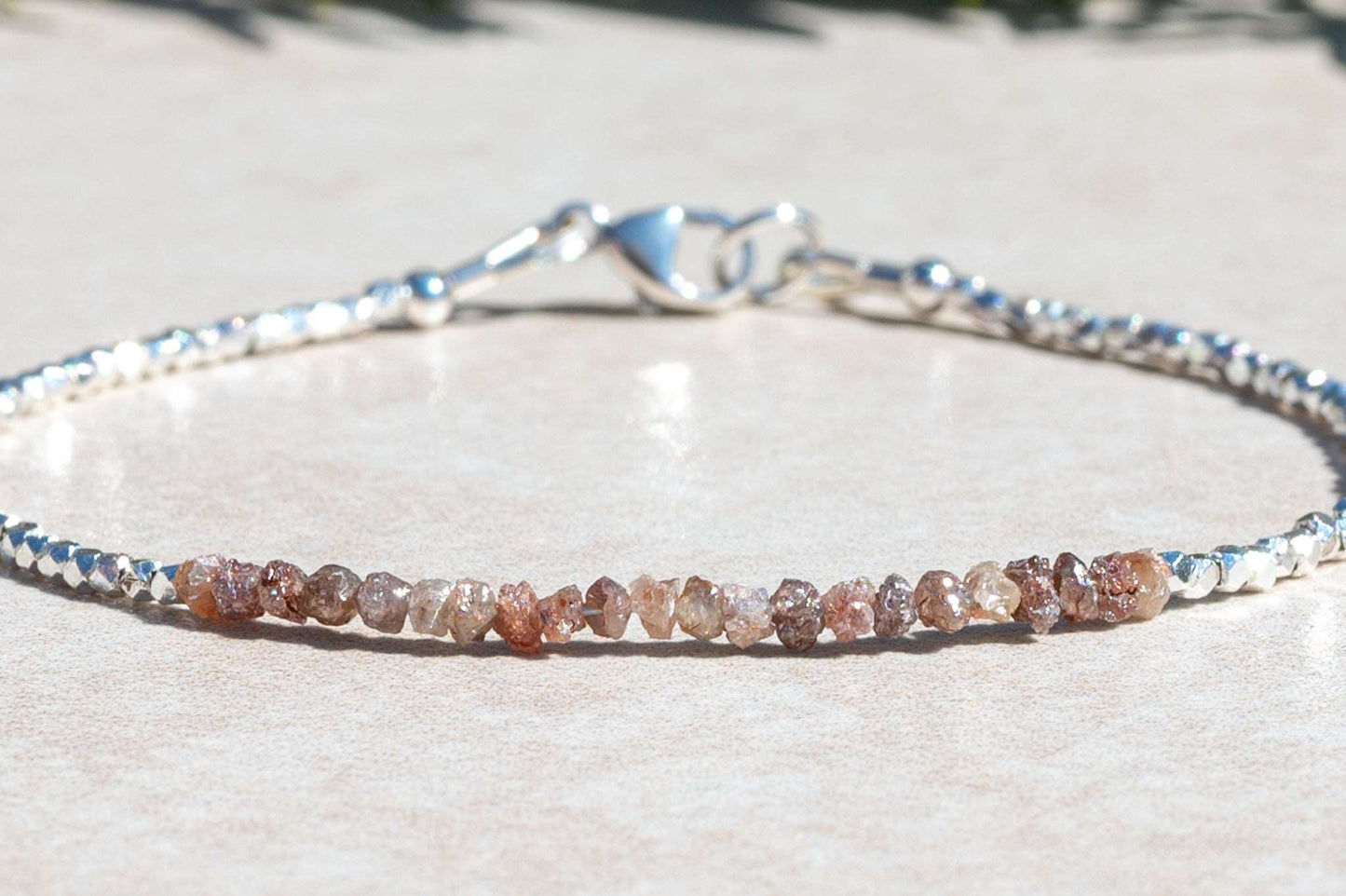 Champagne Diamond Beaded Bracelet