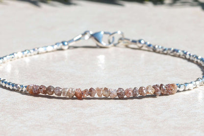 Champagne Diamond Beaded Bracelet