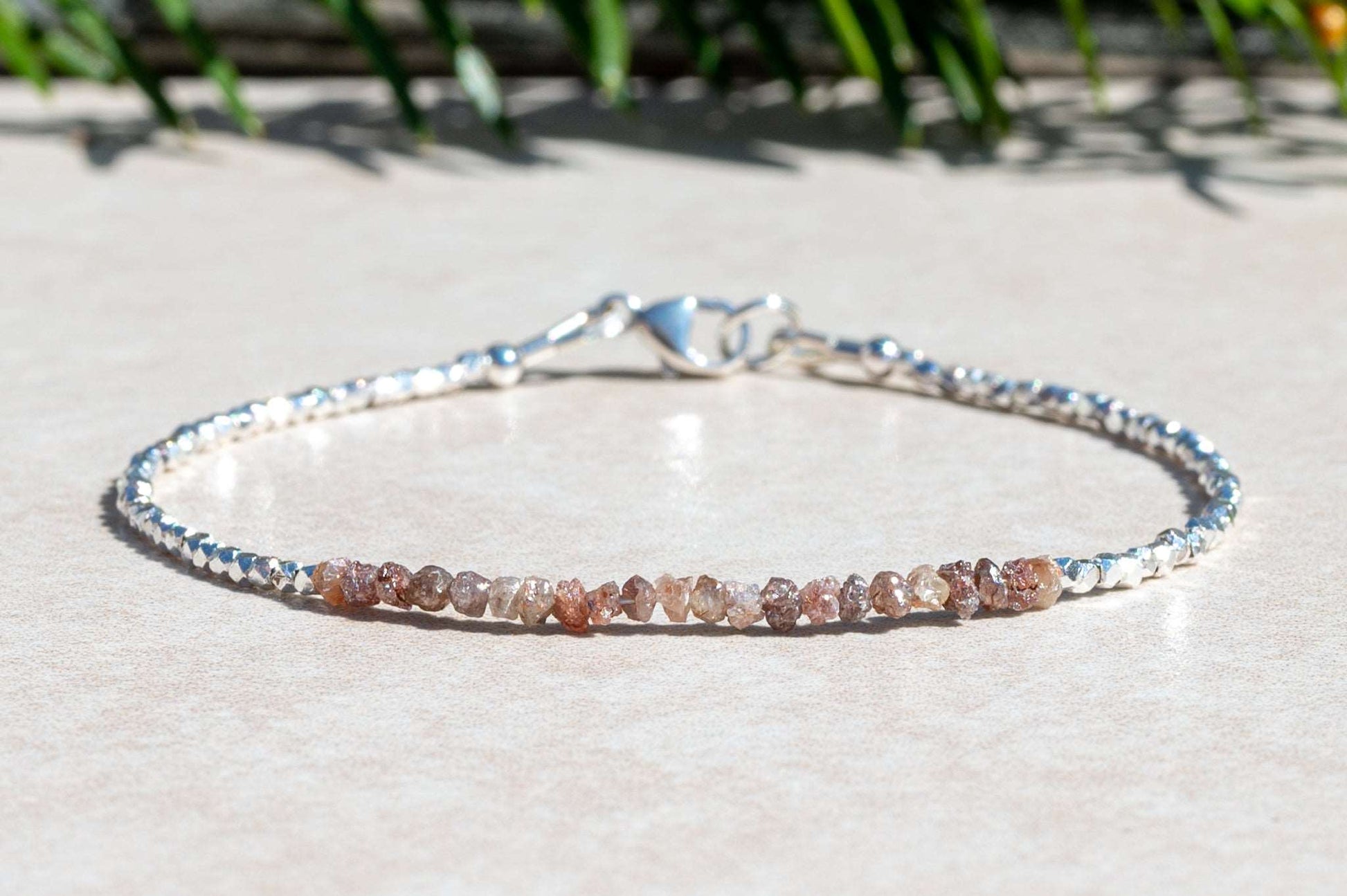 Champagne Diamond Beaded Bracelet