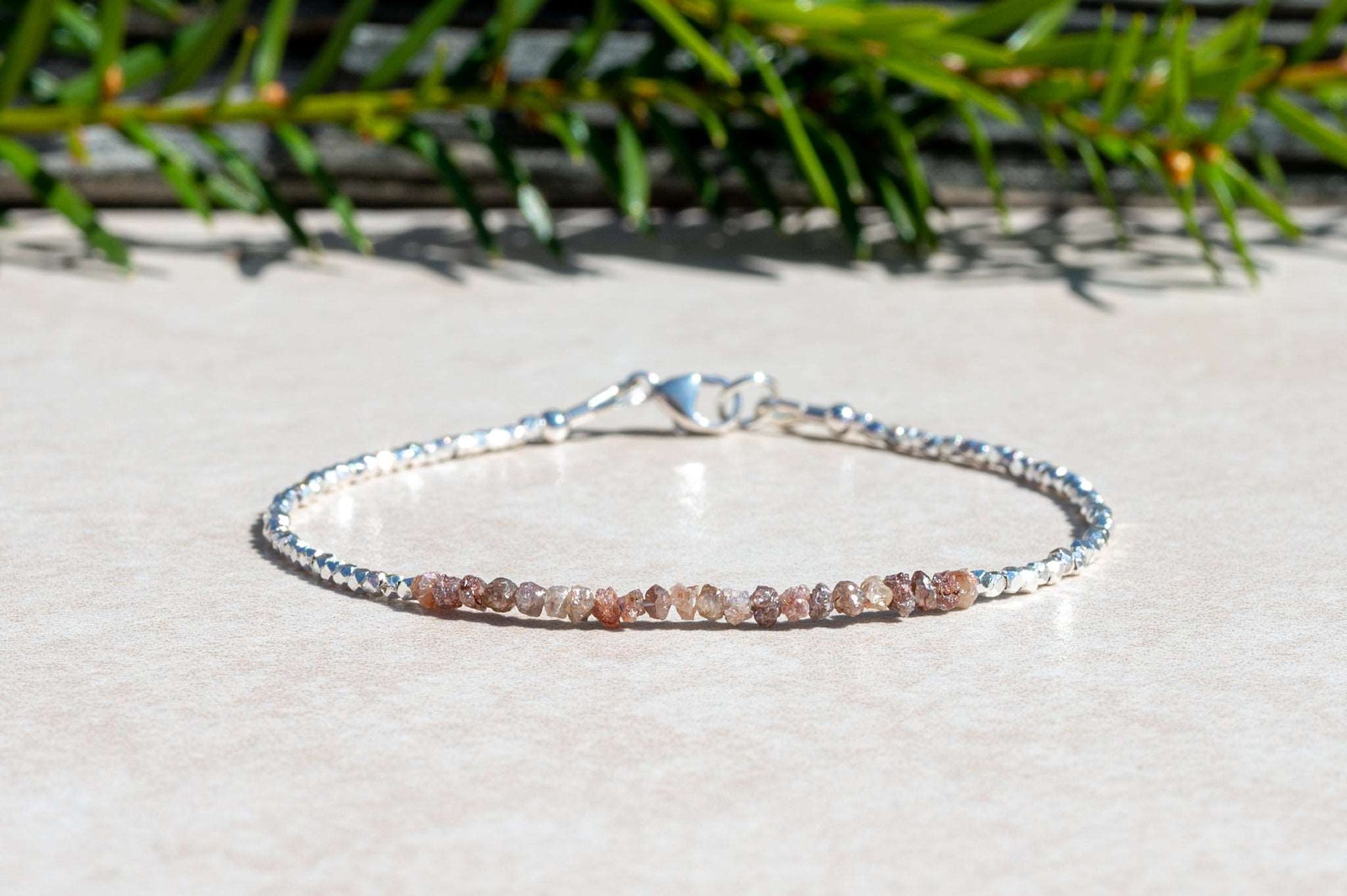 Champagne Diamond Beaded Bracelet