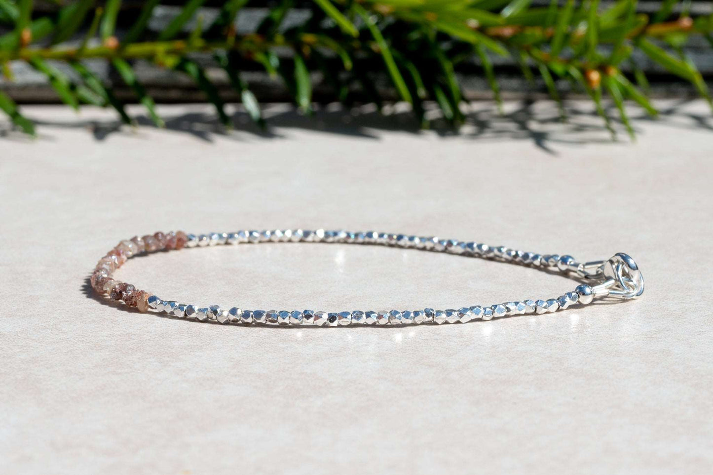 Champagne Diamond Beaded Bracelet