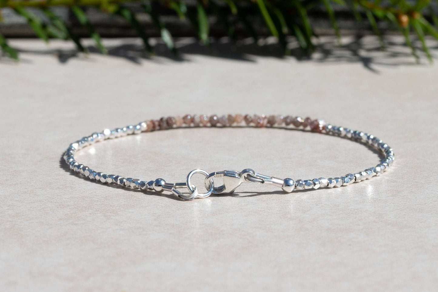 Champagne Diamond Beaded Bracelet