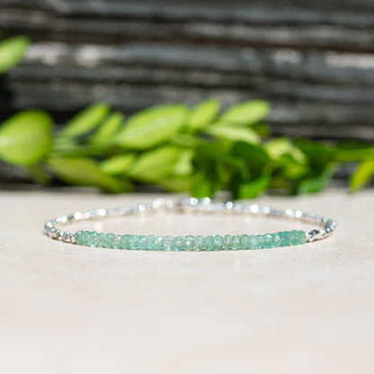 Zambian Emerald Birthstone Bracelet for May
