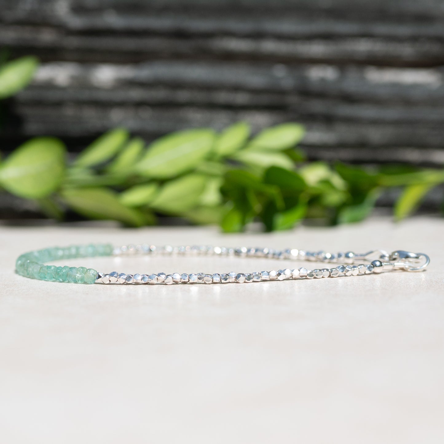 Zambian Emerald Birthstone Bracelet for May