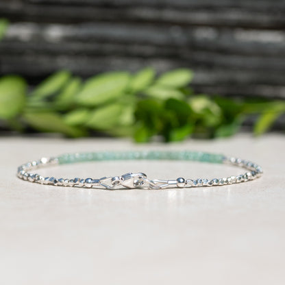 Zambian Emerald Birthstone Bracelet for May