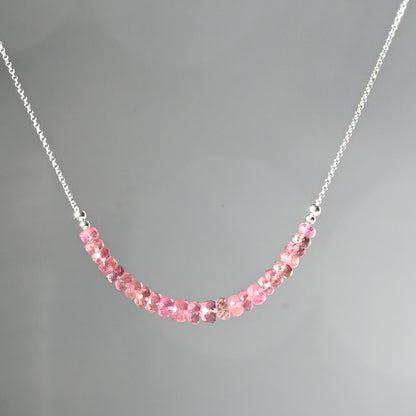 Pink Tourmaline & Sterling Silver Necklace