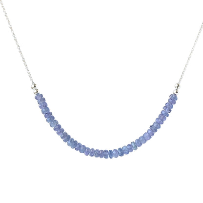 Natural Tanzanite & Sterling Silver Necklace OOAK