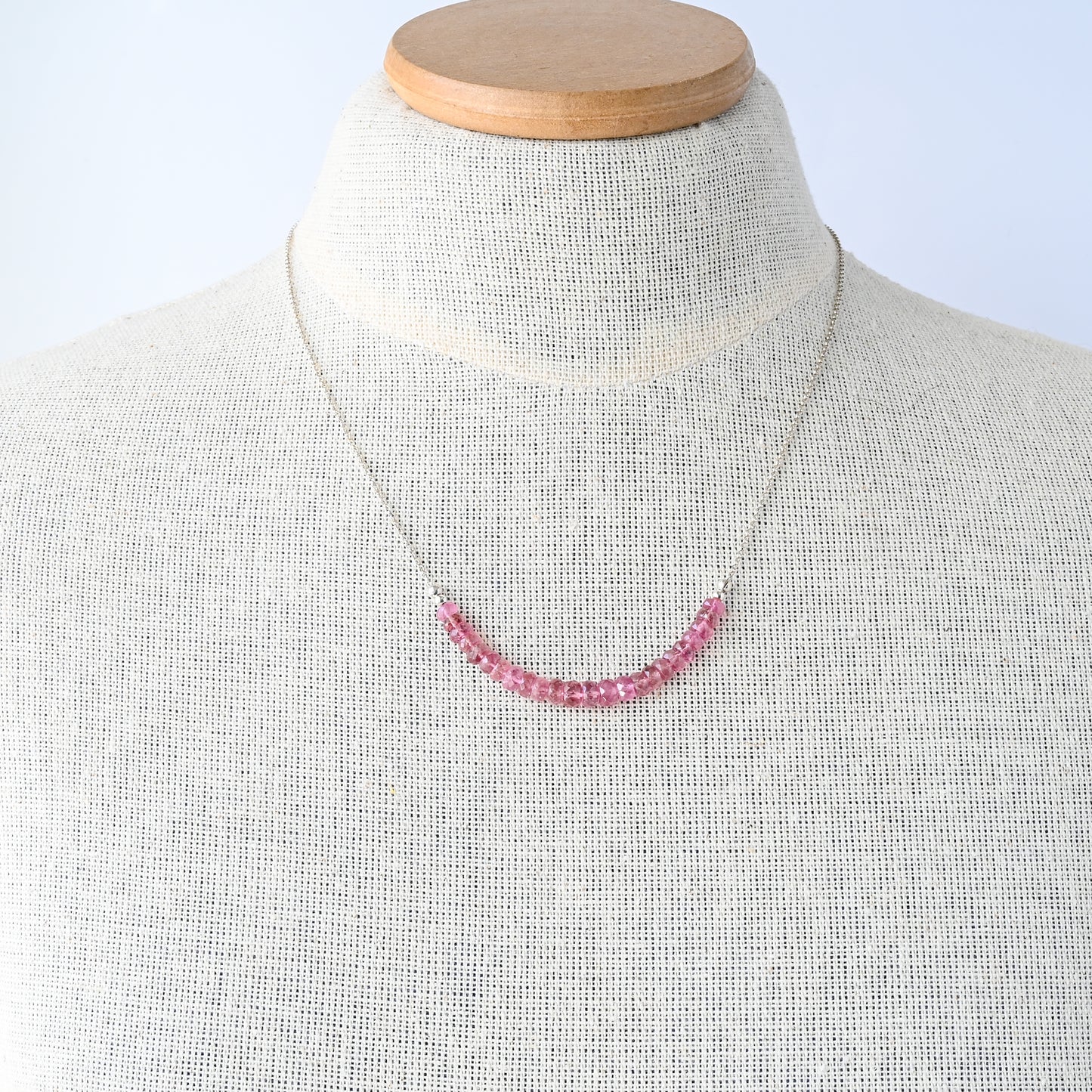 Pink Tourmaline & Sterling Silver Necklace