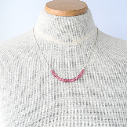 Pink Tourmaline & Sterling Silver Necklace