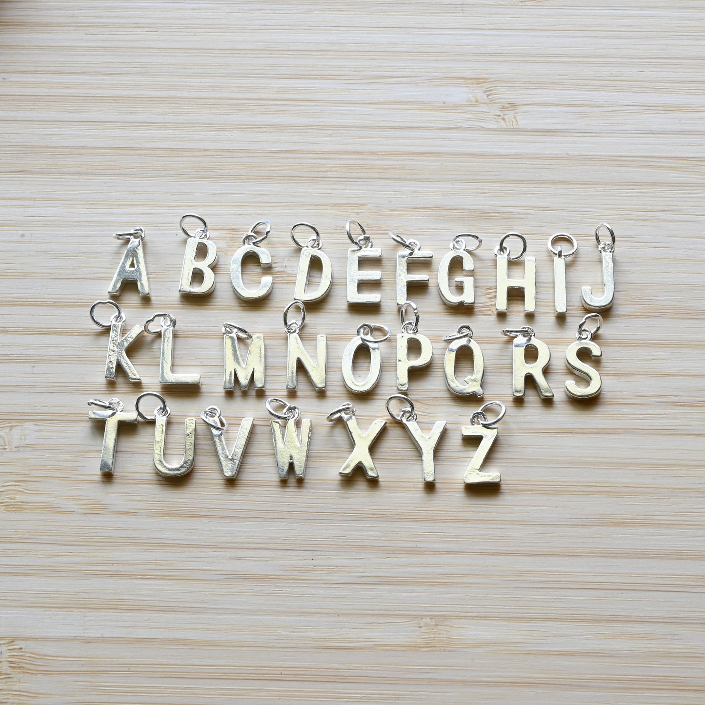 Sterling Silver Letter Charms