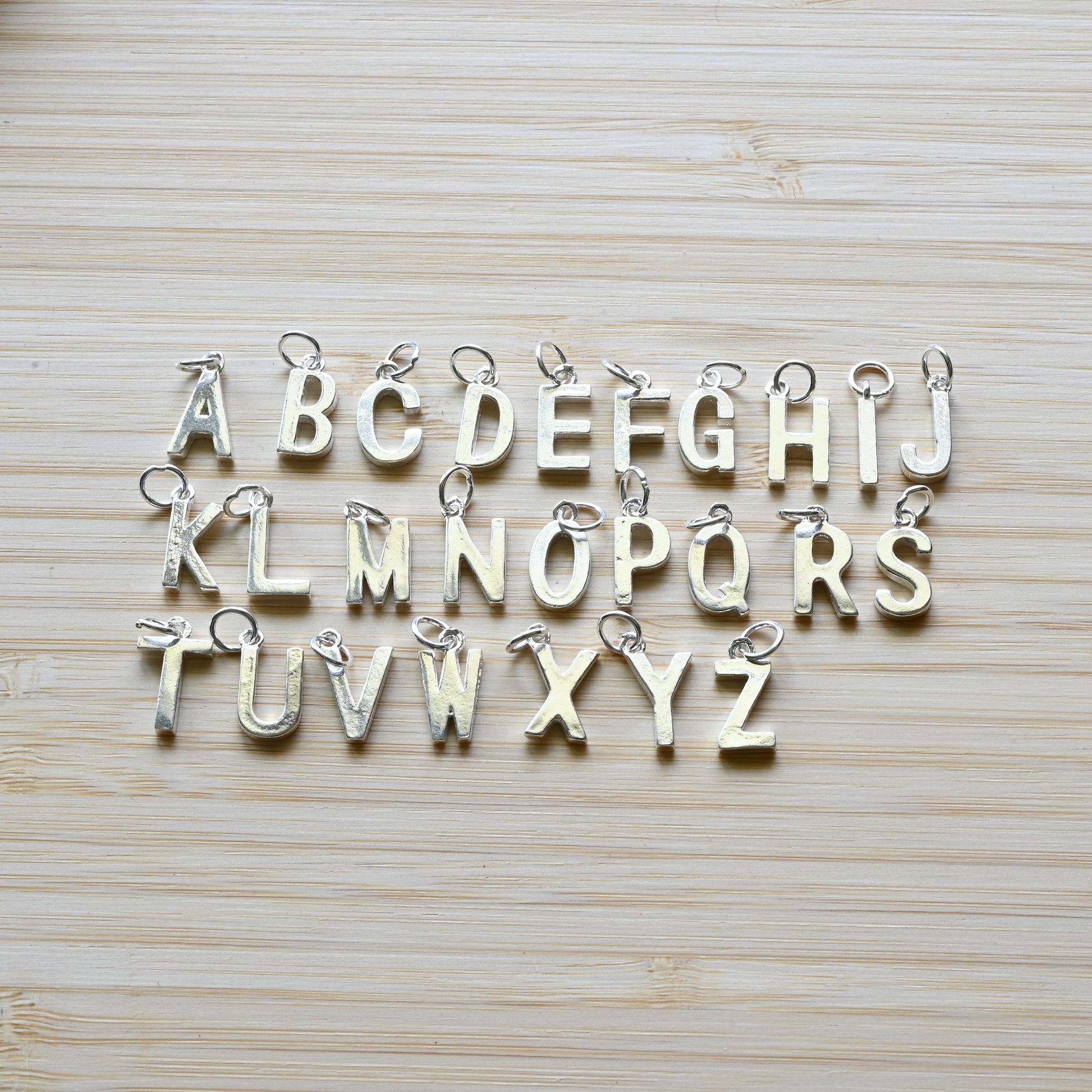 Sterling Silver Letter Charms