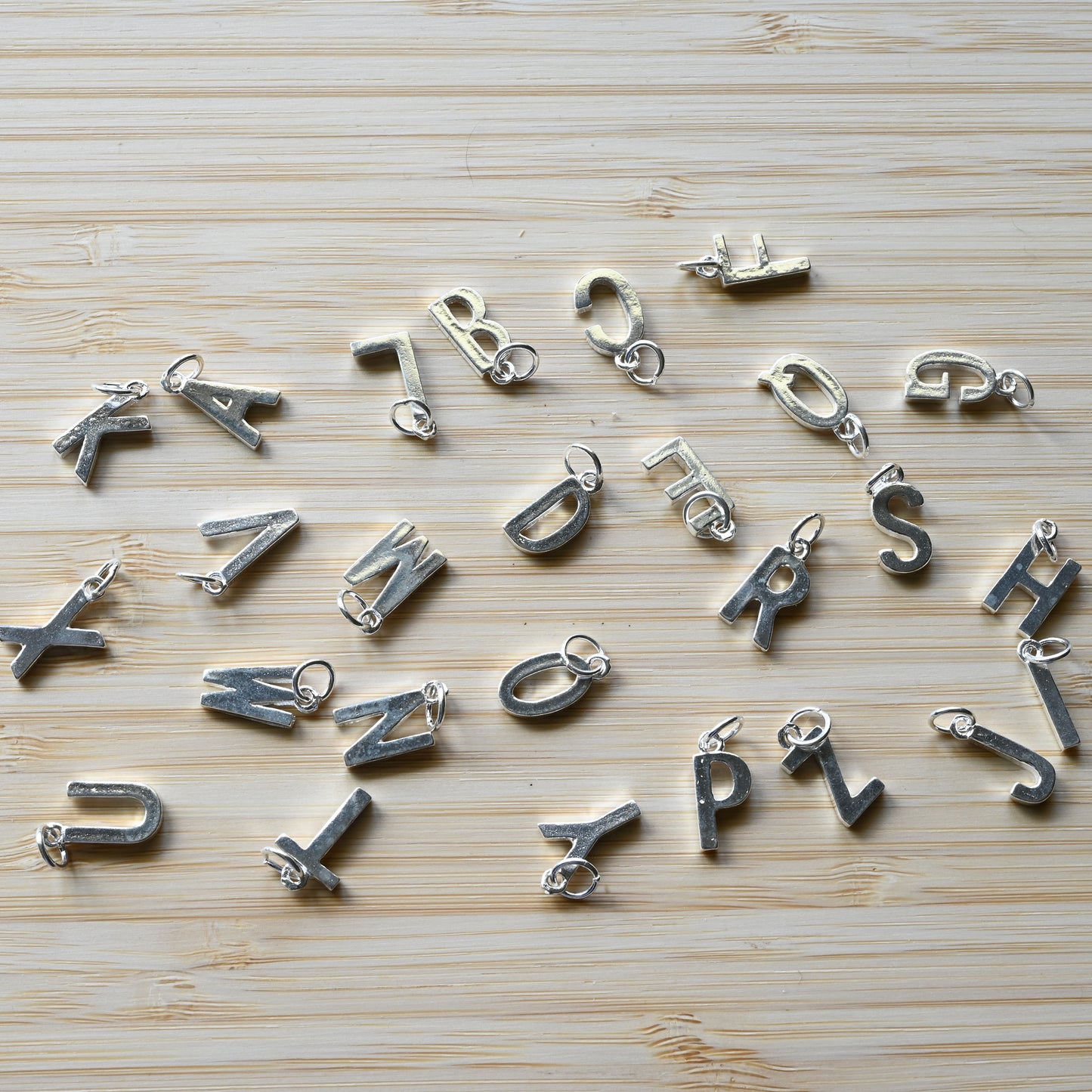 Sterling Silver Letter Charms