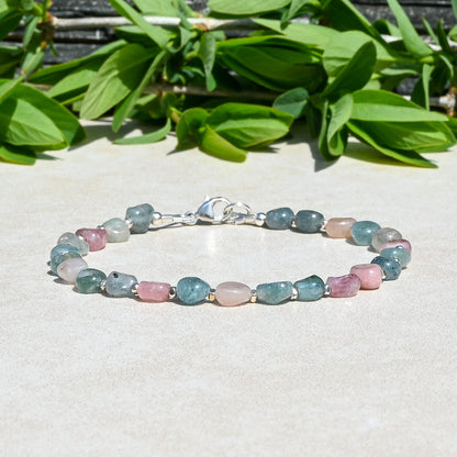 Paraiba Blue & Pink Tourmaline Bracelet