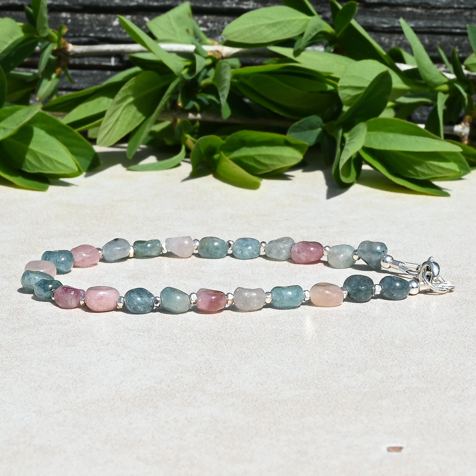Paraiba Blue & Pink Tourmaline Bracelet