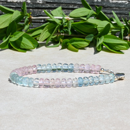 Aquamarine &amp; Morganite Beaded Bracelet