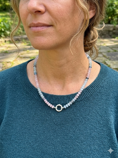 Hand Knotted Aquamarine Necklace