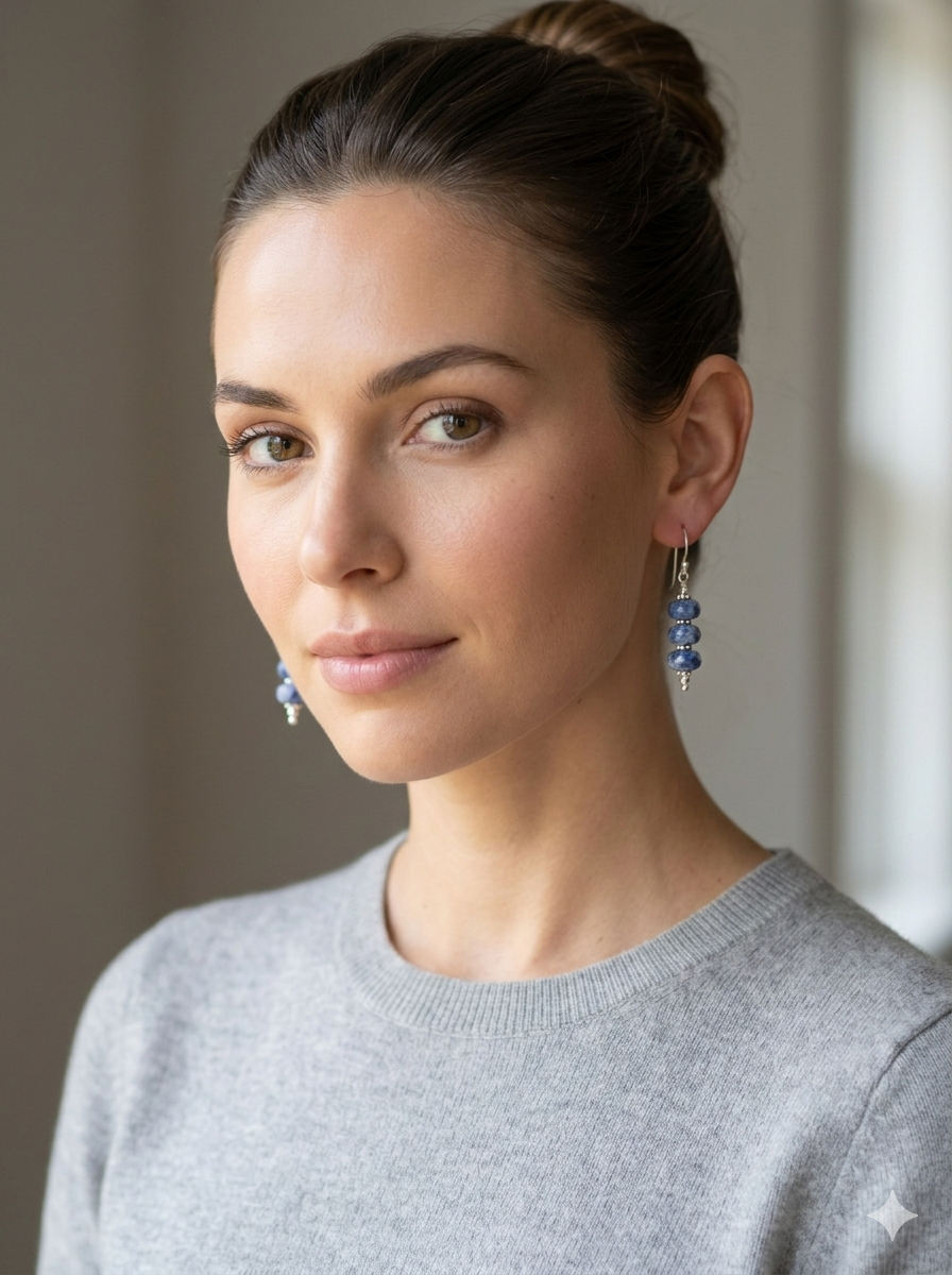 Blue Spot Jasper Earrings