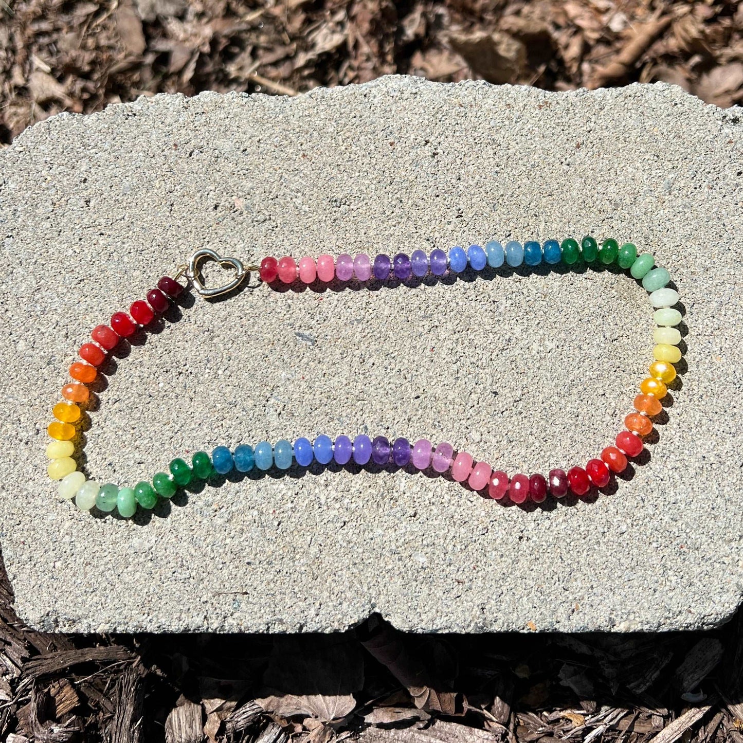 LGBTQ Rainbow Gemstone Necklace