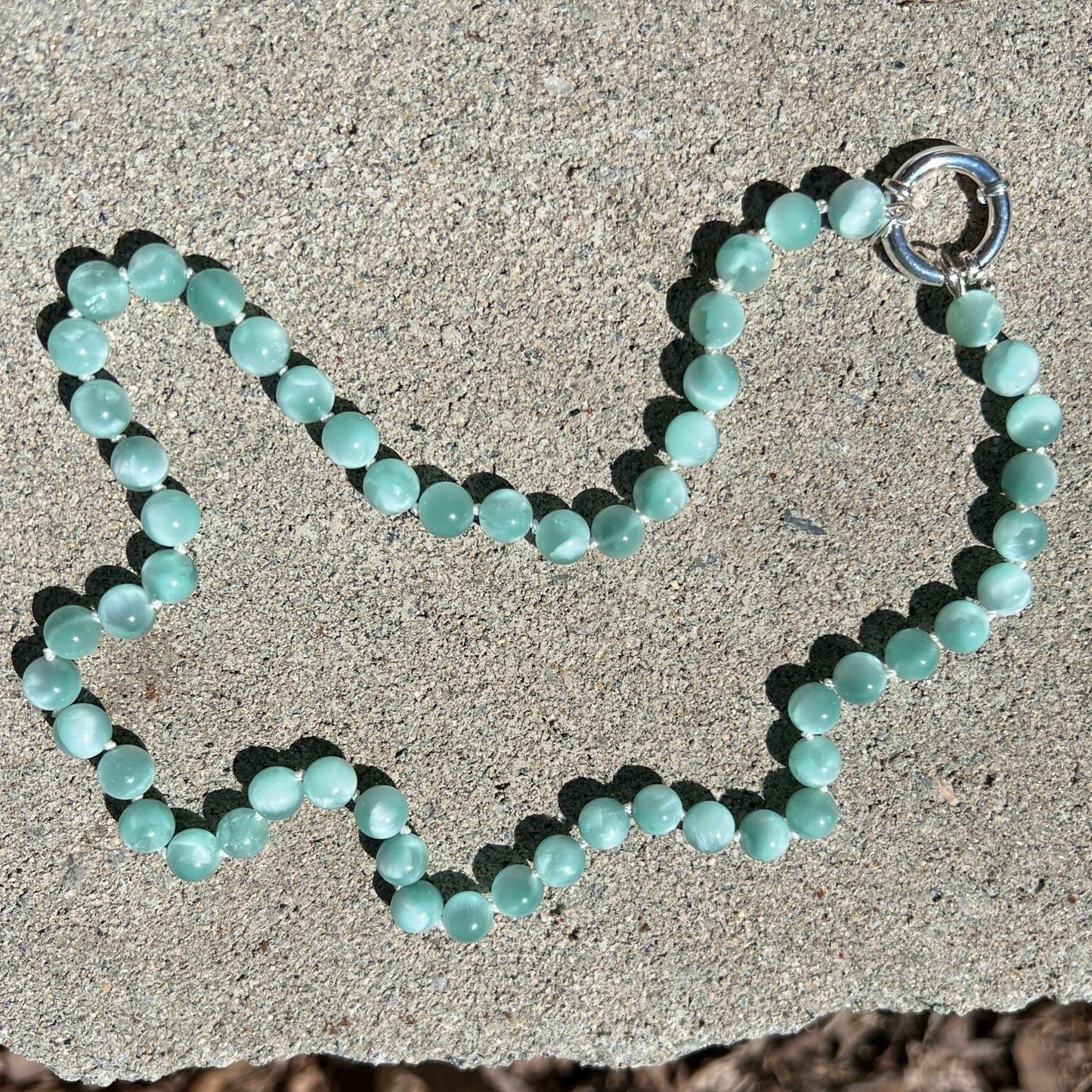 Green Moonstone Candy Necklace, Top Quality Moonstone Beads