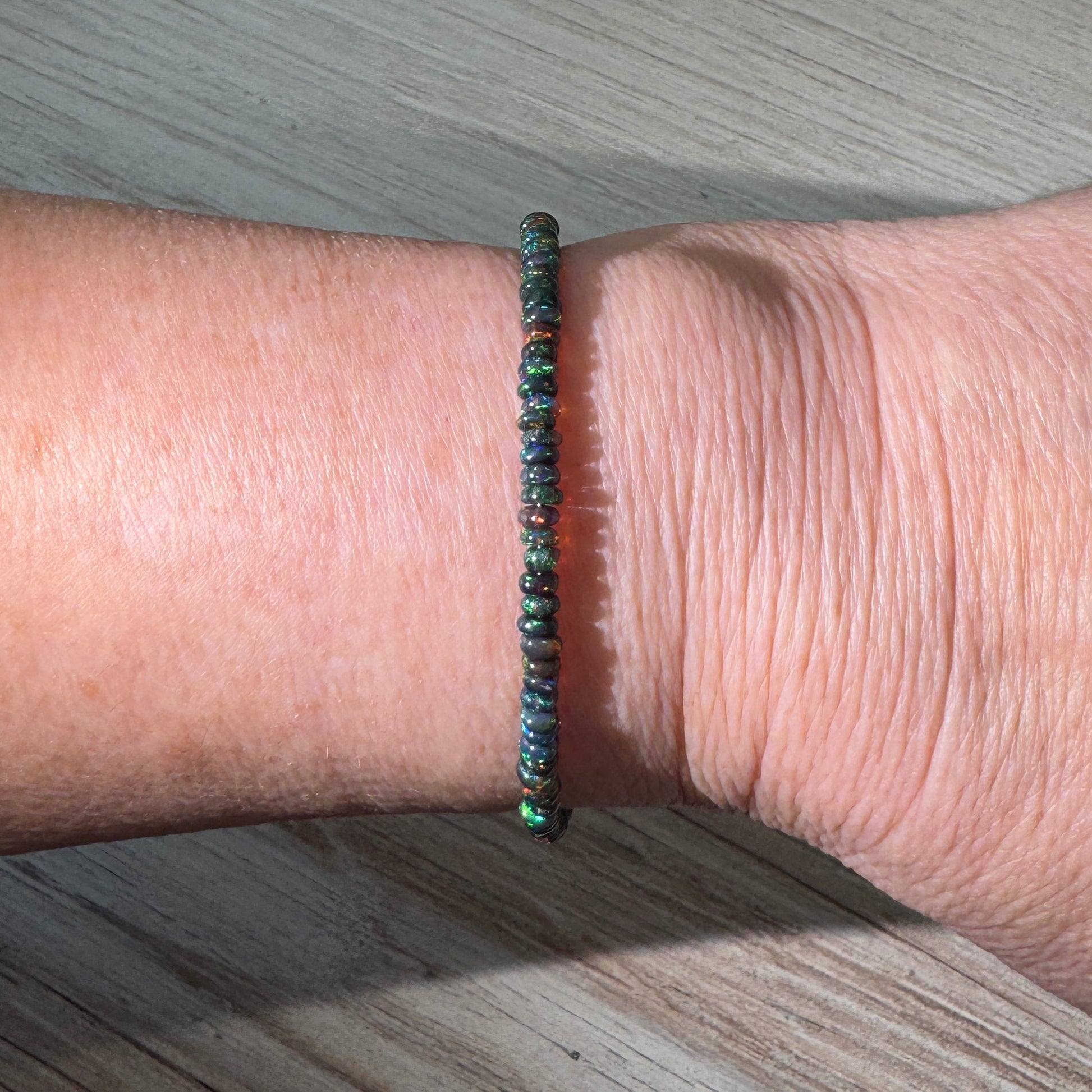 Natural Ethiopian Black Opal Bracelet, Limited Quantity