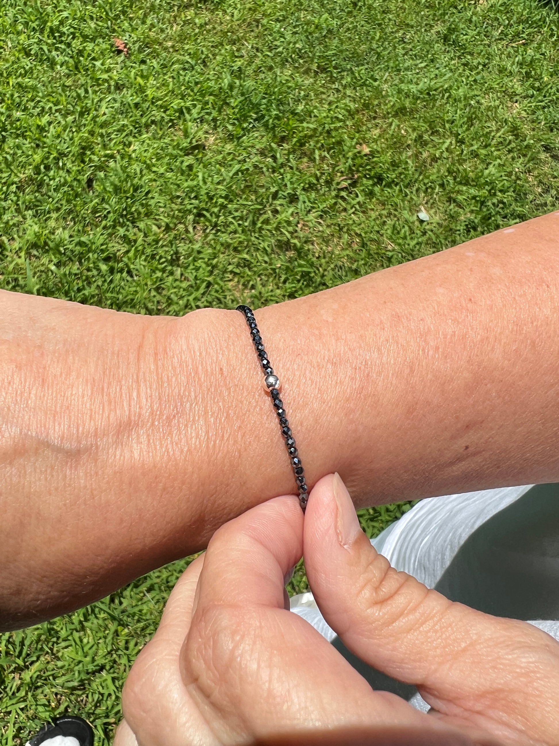 Hematite Beaded Stretch Bracelet