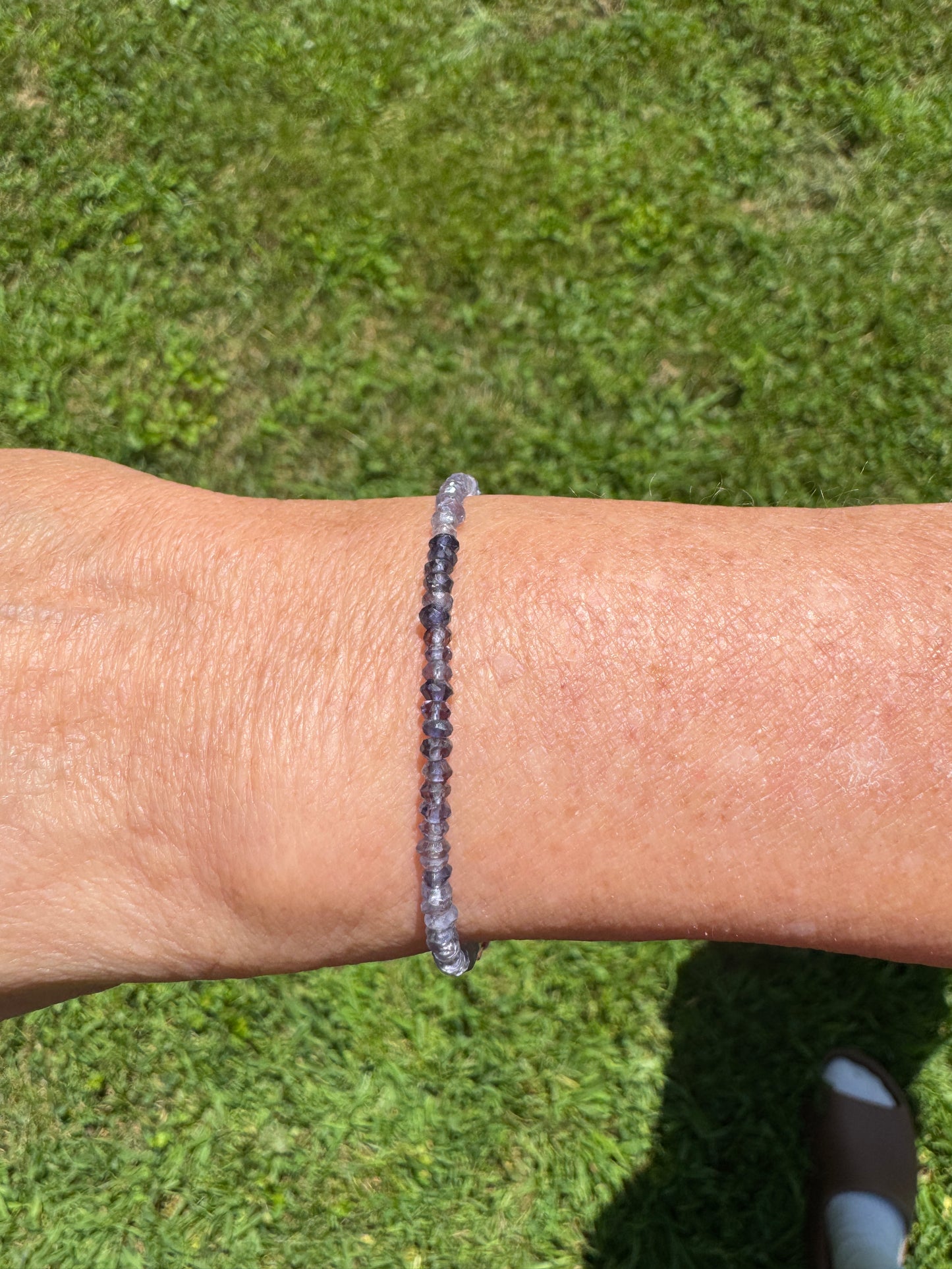 Iolite Beaded Gemstone Bracelet